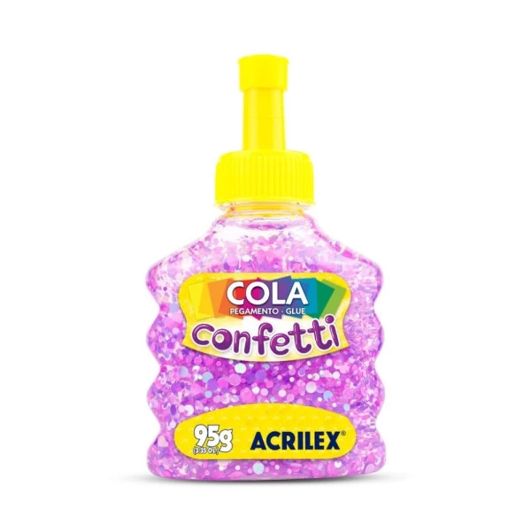 Cola Confetti Acrilex 95G Algodão Doce