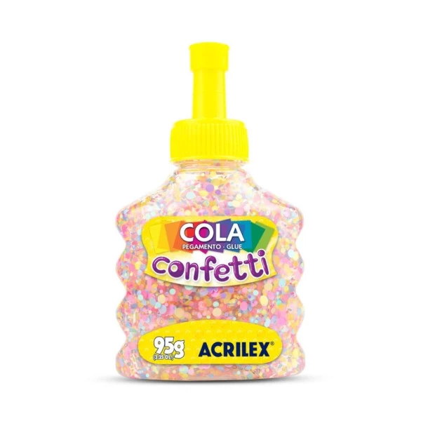Cola Confetti Acrilex 95G Tuti-Frutti