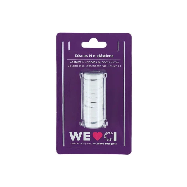 Discos + Elástico M Caderno Inteligente Branco