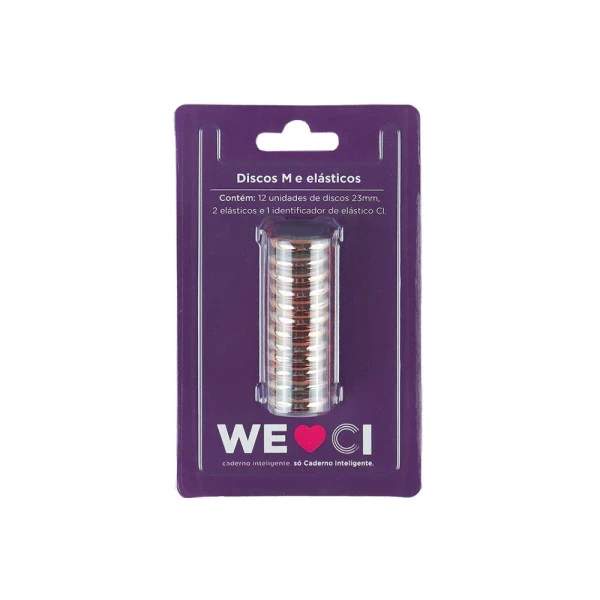 Discos + Elástico M Caderno Inteligente Rose Gold