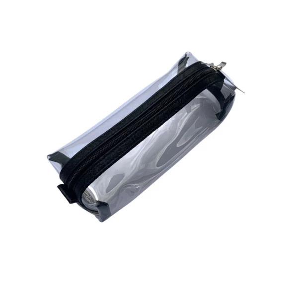 Estojo Bau Cristal Transparente Preto Fizz
