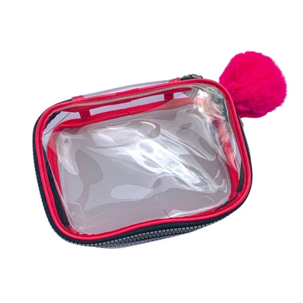 Estojo Box Rosa Transparente Cristal Sem Aba Fizz