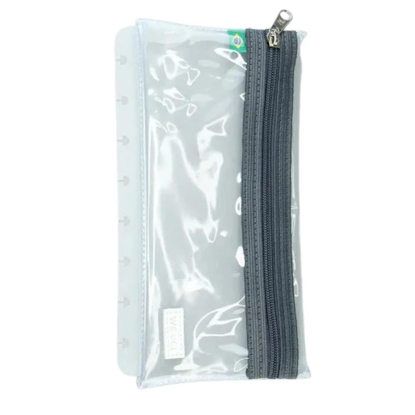 Estojo Caderno Inteligente Transparente Crystal Cool Grey