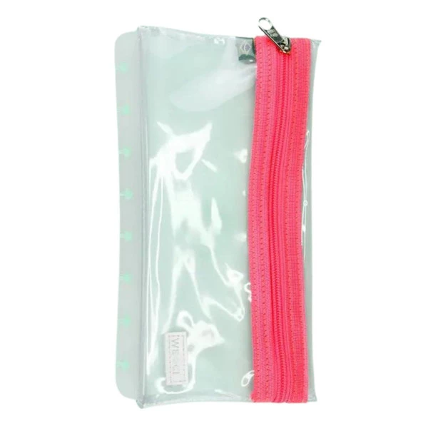 Estojo Caderno Inteligente Transparente Crystal Neon Pink