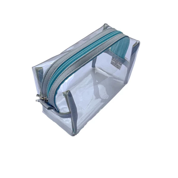Estojo Case Azul Pastel Transparente Bau Cristal Fizz