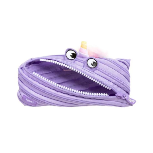 Estojo Escolar Zipit Creature Monster Unicórnio Roxo