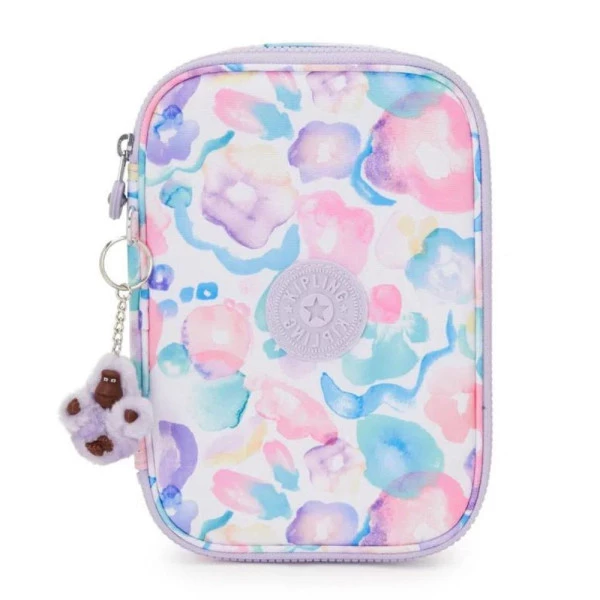 Estojo Kipling 100 Pens Aqua Flowers