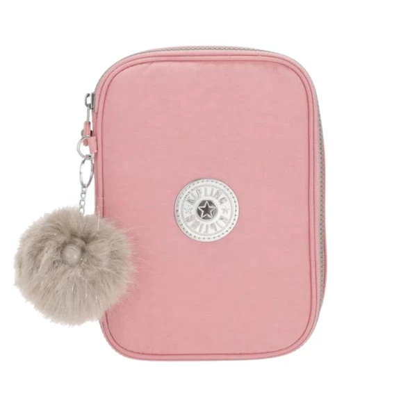 Estojo Kipling 100 Pens Rosa PomPom