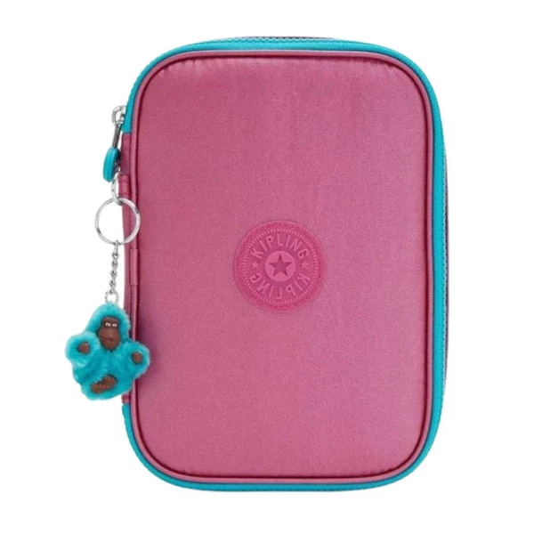 Estojo Kipling 100 Pens Fresh Pink Metallic