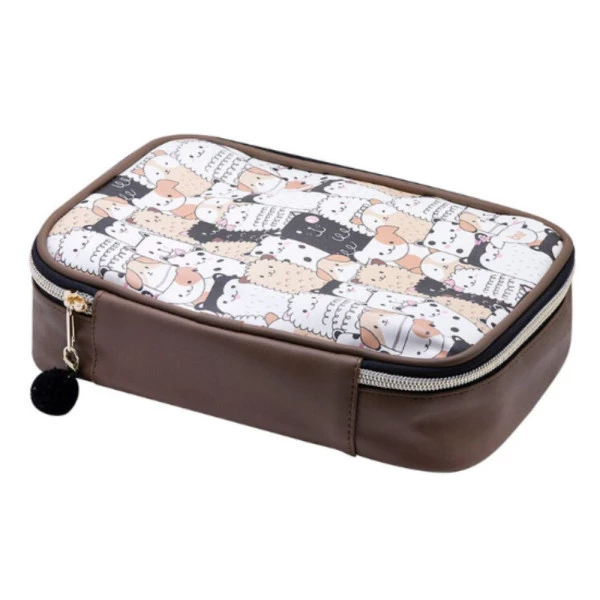 Estojo Necessaire Box Pompom Pet Dog Cachorrinhos BRW