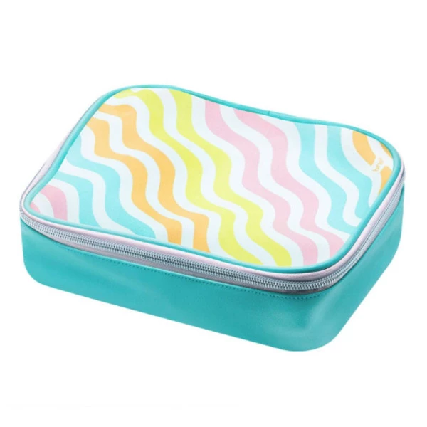 Estojo Necessaire Box Pompom Enjoy Listras BRW