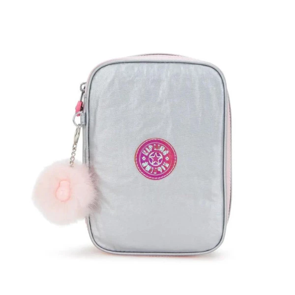 Estojo Kipling 100 Pens Ice Silver Metallic