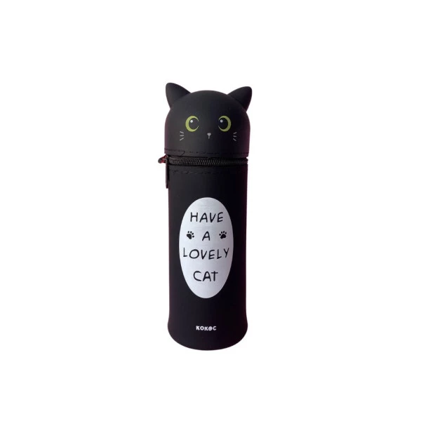 Estojo Silicone Vertical Gatinho Preto VMP