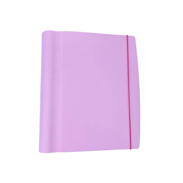 Fichário Rosa Pastel c/ 4 argolas e 1 estojo