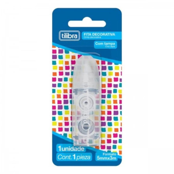 Fita Decorativa Quadrados 5mmX3m Tilibra