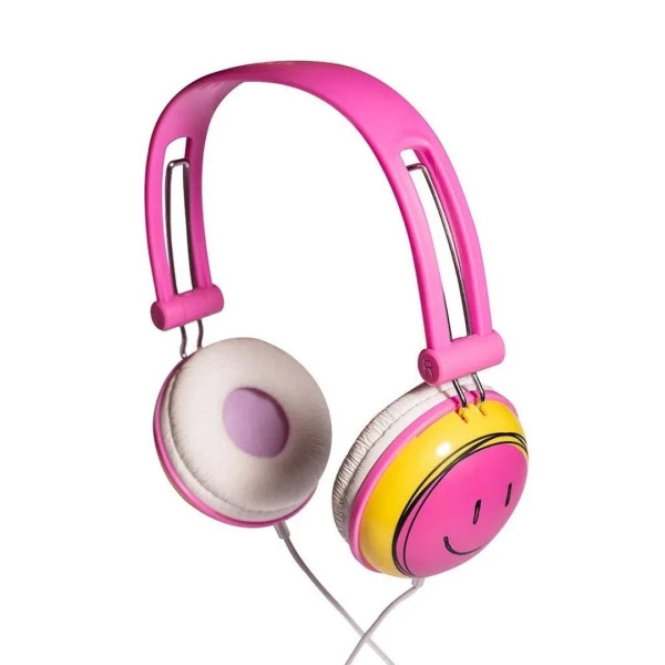Fone de Ouvido Com Microfone Rosa Positive Vibes Feliz LeoArte