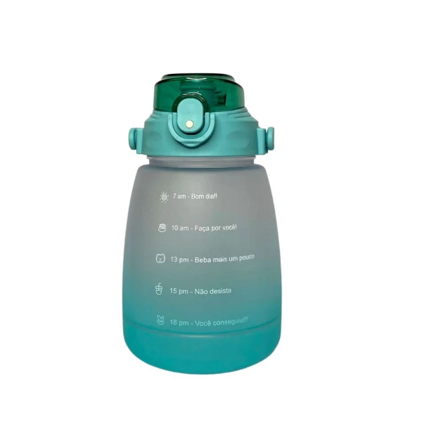 Garrafa de água 1400ml Verde água Tie Dye