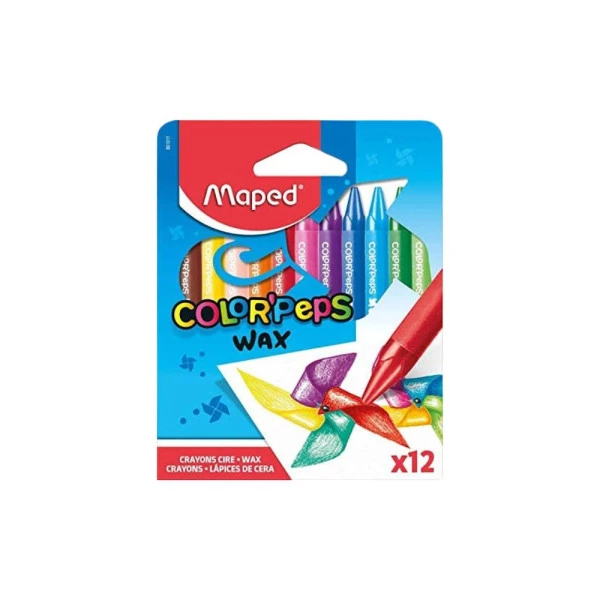 Giz De Cera Meped Color Peps Wax 12 Cores