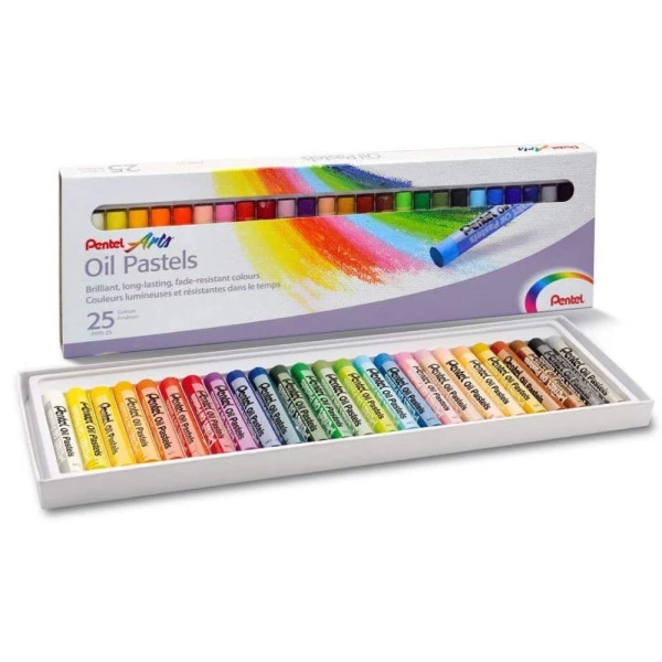 Giz Pastel Oleoso Pentel Arts 25 Cores