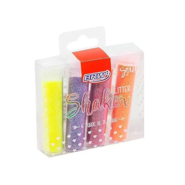 Glitter shaker neon 7g - blister c/ 4 cores