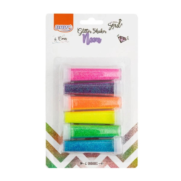Glitter Potinhos 7g 6 Cores Neon Brw