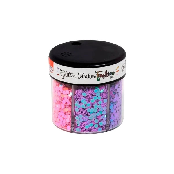 Glitter Shaker Fashion 60g 6 Cores BRW