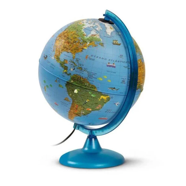 Globo Terrestre Decorativo Iluminado Arca 25cm Tecnodidattica