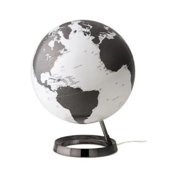 Globo Terrestre Decorativo Iluminado L&C Bright 30cm Carvão