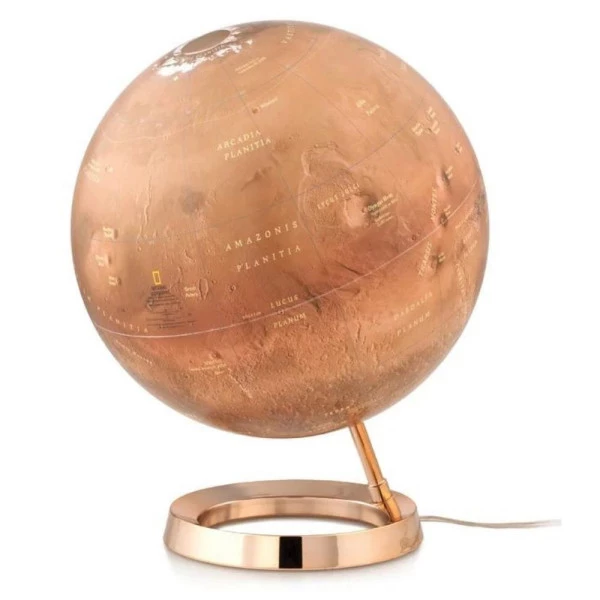 Globo Terrestre Decorativo Iluminado Marte 30cm
