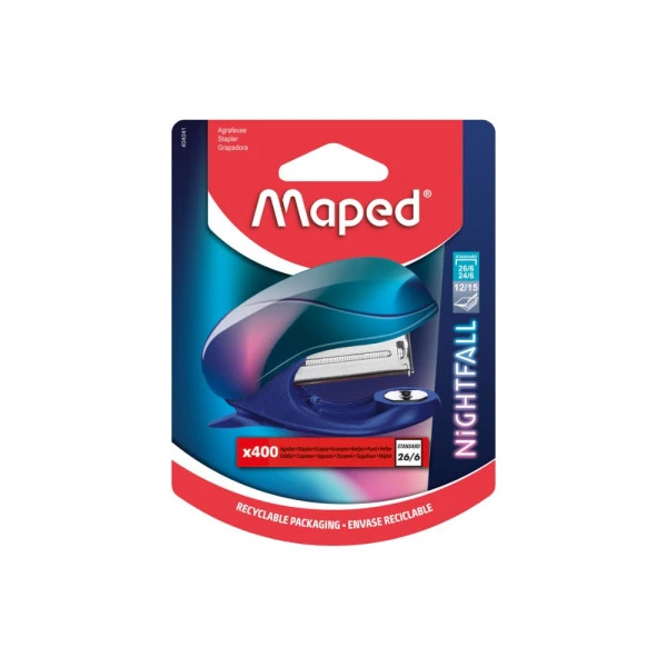 Grampeador Mini Maped NightFall C/400 Grampos