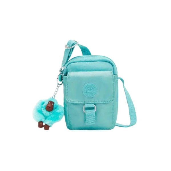 Bolsa Kipling Teddy Verde Água Metalizado