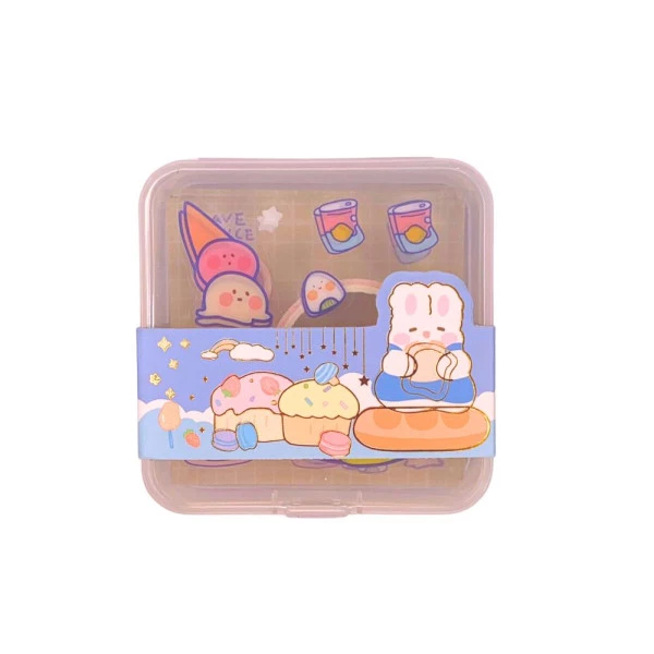 Kit Kawaii Adesivo e Washi Tape Amarelo