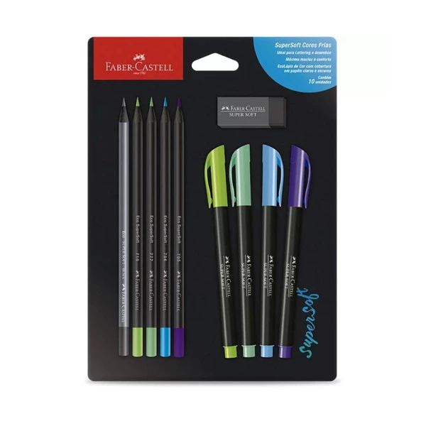 Kit Lettering Faber-Castell SuperSoft Cores Frias