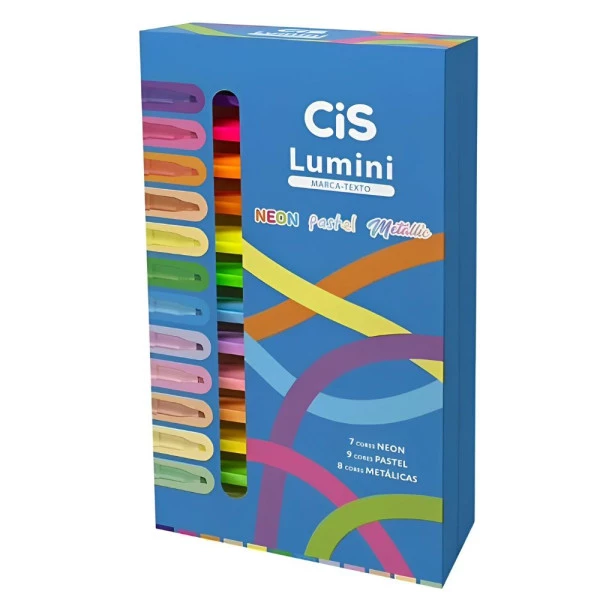 Kit Marca-Texto Cis Lumini 24 Cores