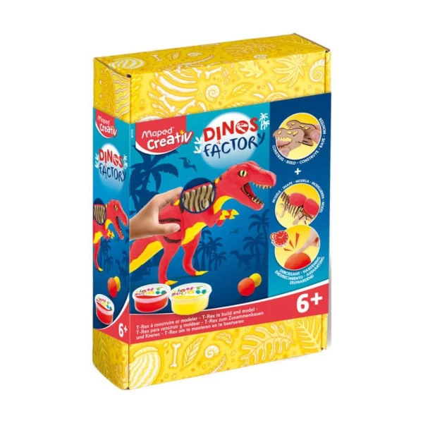 Kit Massa De Modelar Maped Creativ Dinos Factory