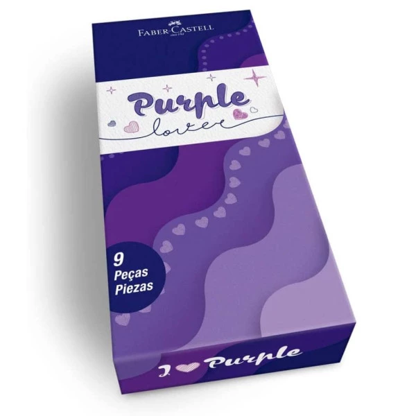 Kit Papelaria Roxo Faber-Castell