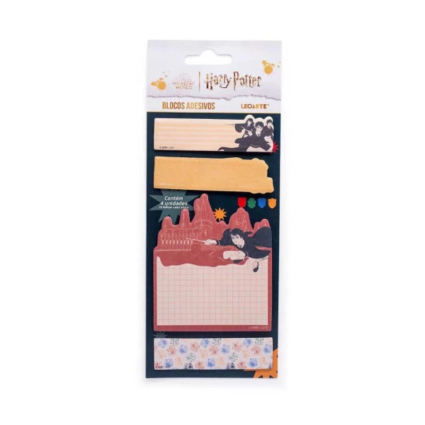 Kit Bloco Adesivo Harry Potter LeoArte 4 Modelos