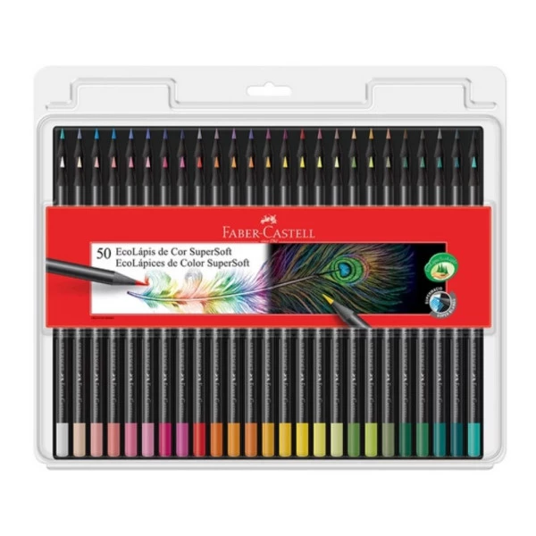 Lápis de Cor Faber Castell Supersoft 50 Cores