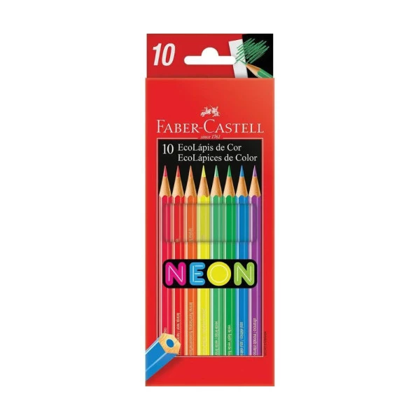 Lápis de Cor Faber Castell 10 Cores Neon