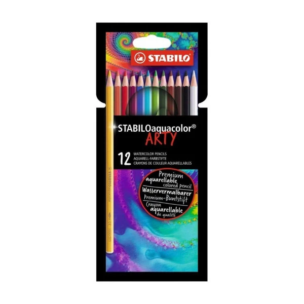 Lápis de Cor Aquarelável Stabilo Arty Aquacolor 12 Cores