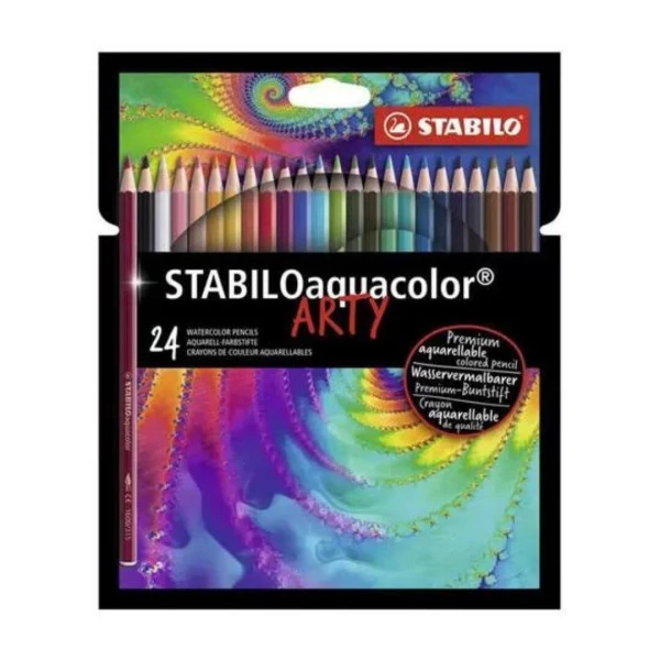 Lápis de Cor Aquarelável Stabilo Arty Aquacolor 24 Cores