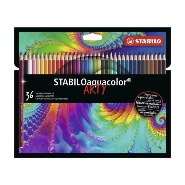Lápis de Cor Aquarelável Stabilo Arty Aquacolor 36 Cores