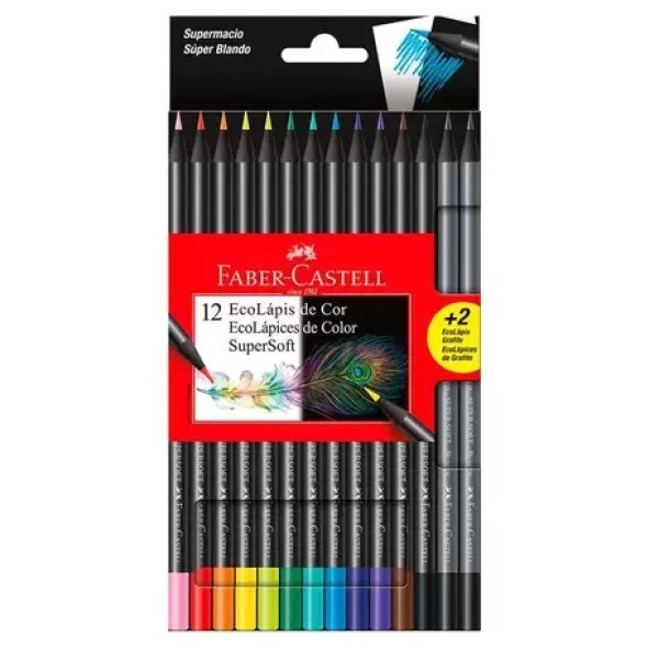 Lápis de Cor Faber Castell SuperSoft 12 Cores