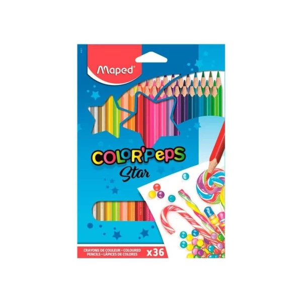 Lápis De Cor Maped Color Peps Caixa com 36 Cores