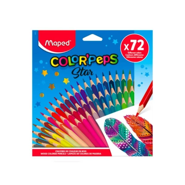 Lápis De Cor Maped Color Peps Caixa com 72 Cores