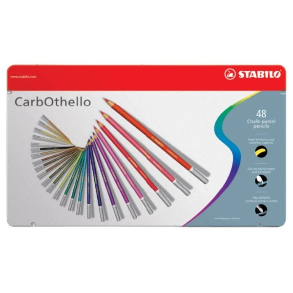 Lápis de Cor Profissional 48 Cores Stabilo Carbothello
