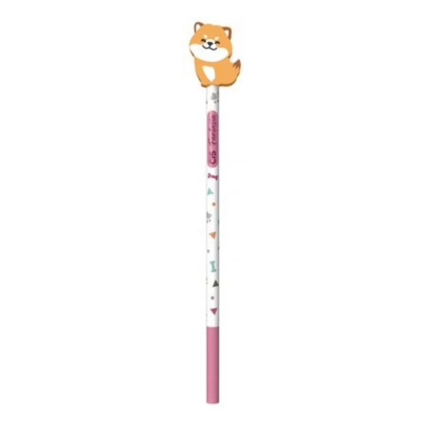 Lápis Grafite Cis Fantasia Pets Cachorrinhos Laranja