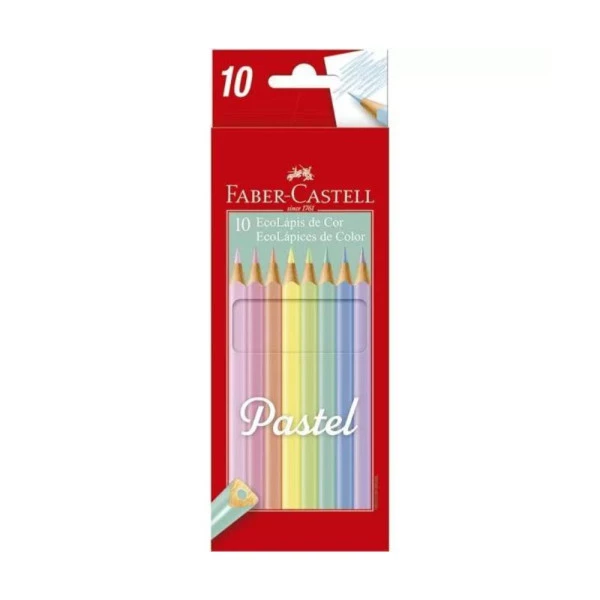 Lápis de Cor Faber Castell 10 Cores Pastel