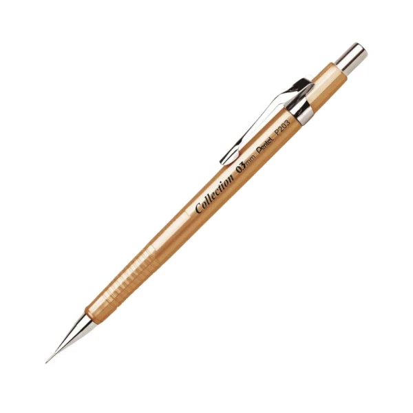 Lapiseira Pentel 0.3mm Collection Dourada P203