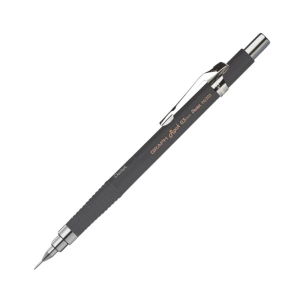 Lapiseira Pentel 0.3mm Chumbo Graph Rock PG203